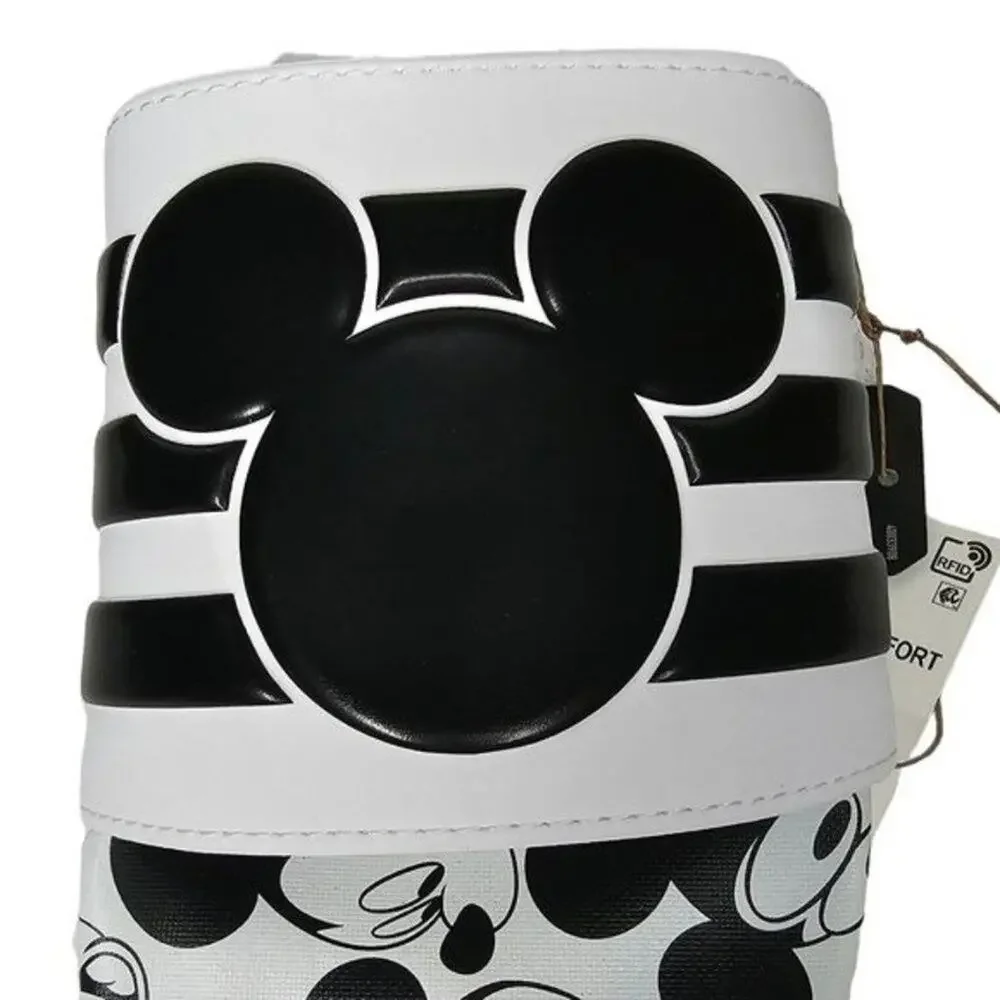 NWT Adidas Slides Mens Size 12 Disney Mickey Mouse Adilette Comfort Black White - Picture 10 of 15